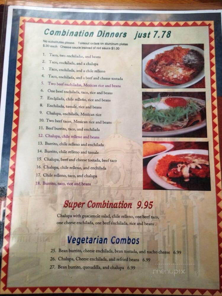 Pueblo Viejo - Cookeville, TN menu_pic