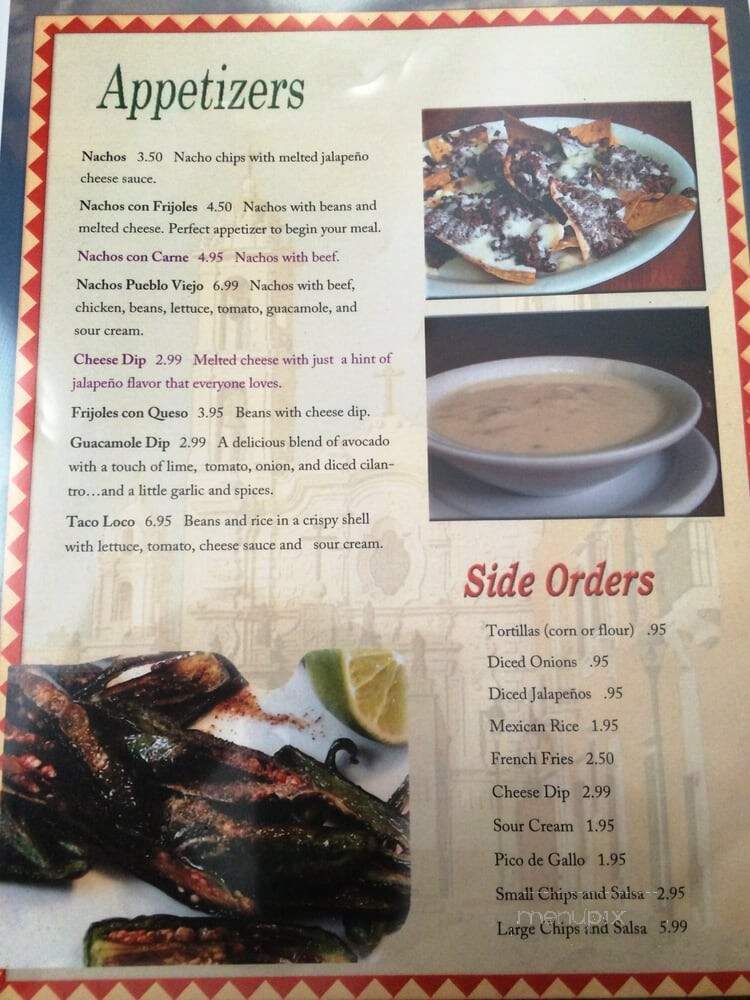 Pueblo Viejo - Cookeville, TN menu_pic