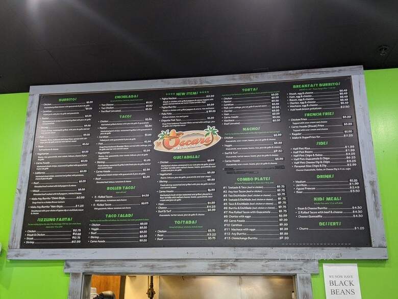 Oscar's Taco Shop - Nolensville, TN menu_pic