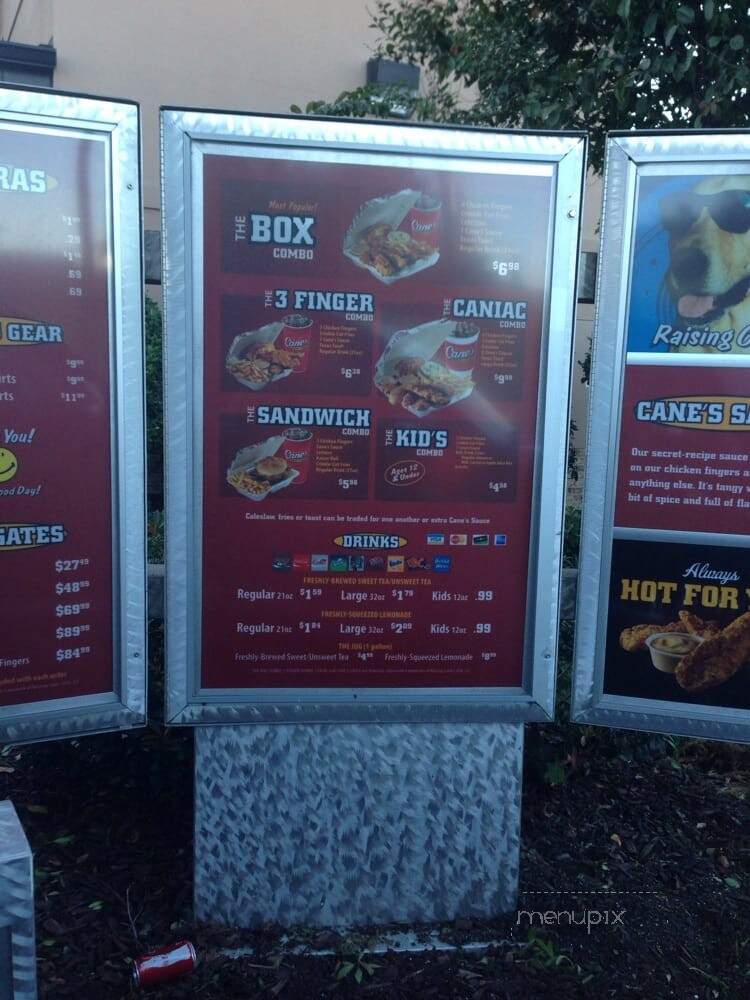 Raising Cane's Chicken Finger #76s - Dallas, TX menu_pic