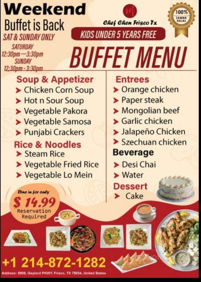 Chef Chen - Frisco, TX menu_pic