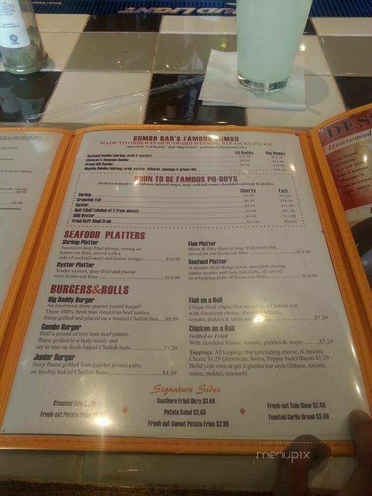 Little Daddy's Gumbo Bar - League City, TX menu_pic