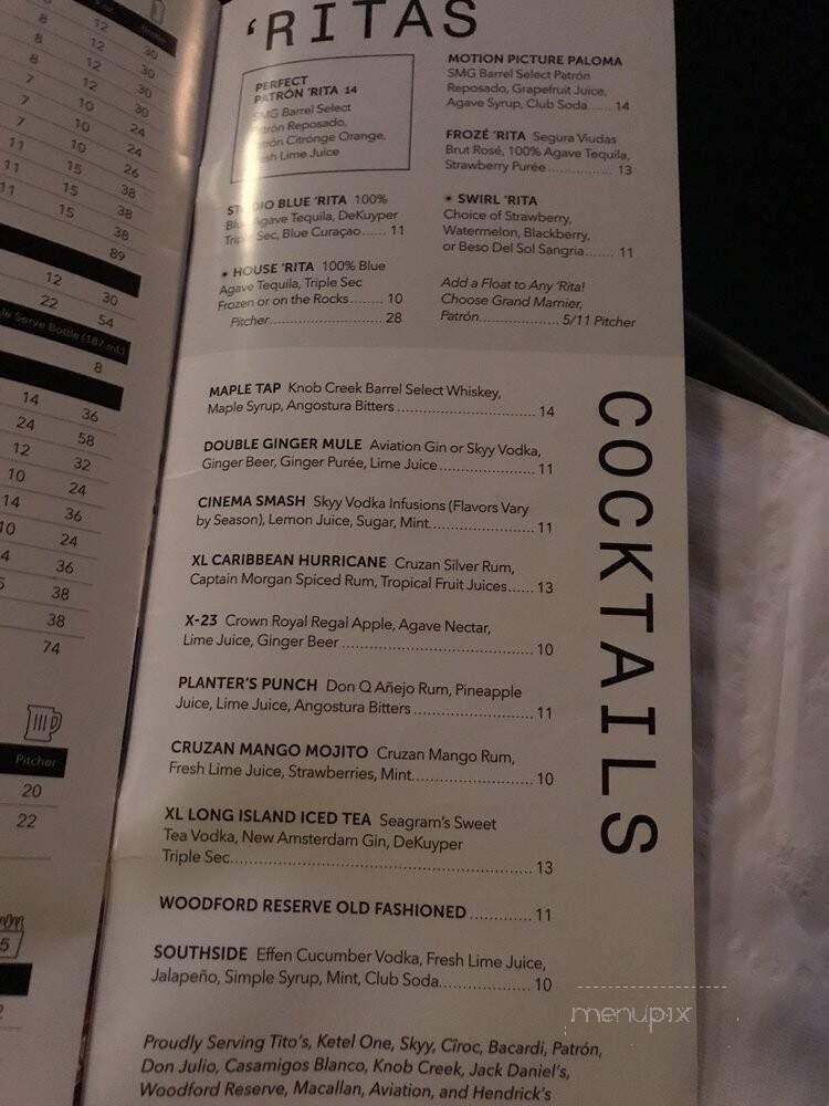 Studio Movie Grill - Houston, TX menu_pic