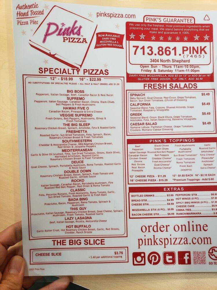 Pink's Pizza - Houston, TX