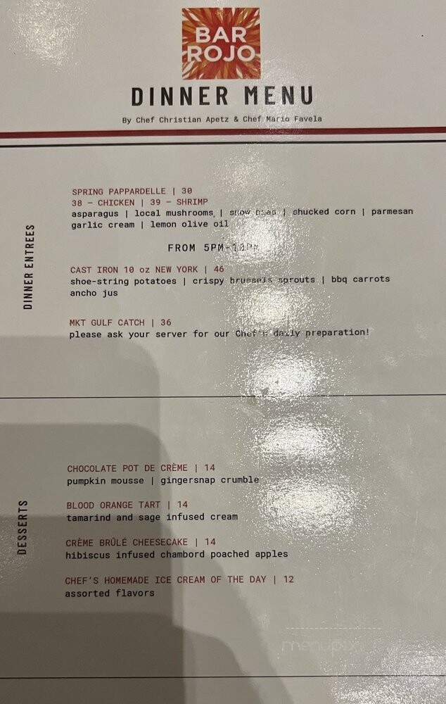 Sansei Sushi at Bar Rojo - San Antonio, TX menu_pic