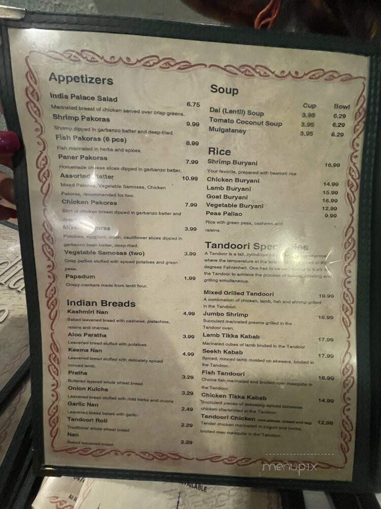 India Palace 2 - San Antonio, TX menu_pic