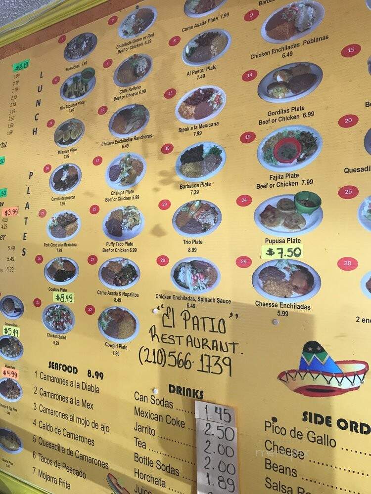 El Patio - Converse, TX menu_pic