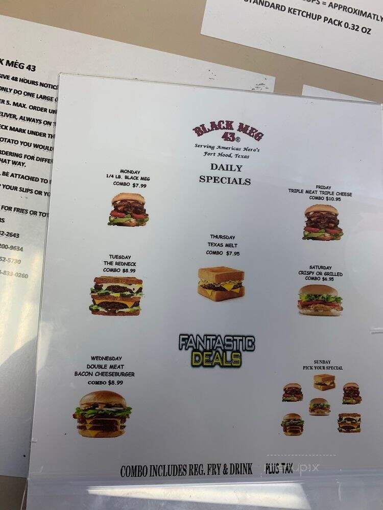 Black Megs Burgers - Copperas Cove, TX menu_pic