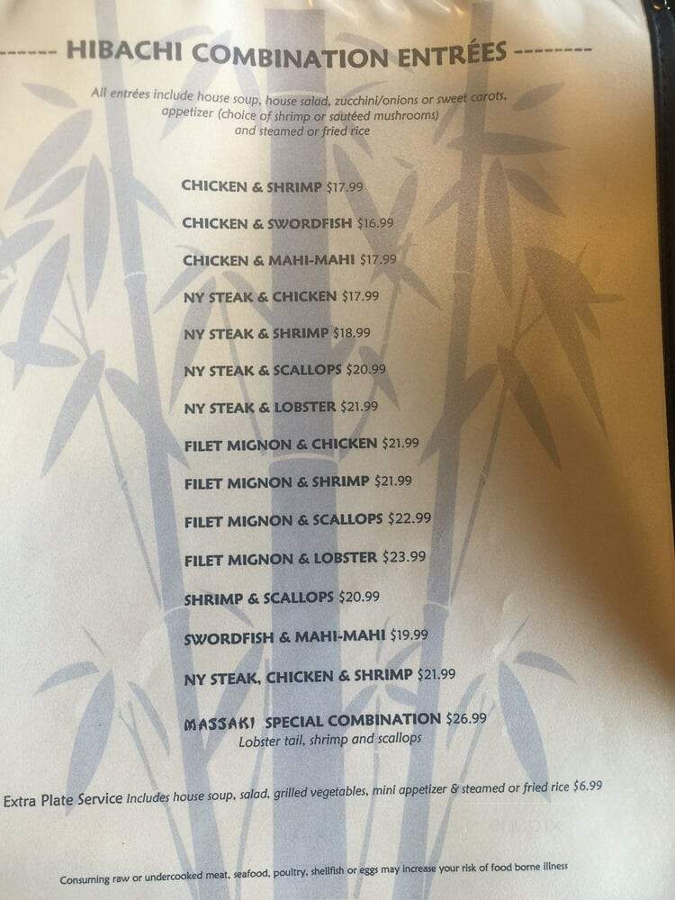 Massaki - Staunton, VA menu_pic