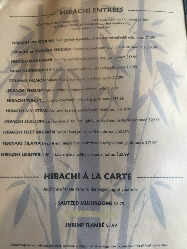 Massaki - Staunton, VA menu_pic