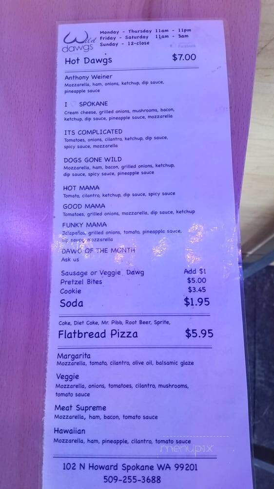 Wild Dawgs - Spokane, WA menu_pic