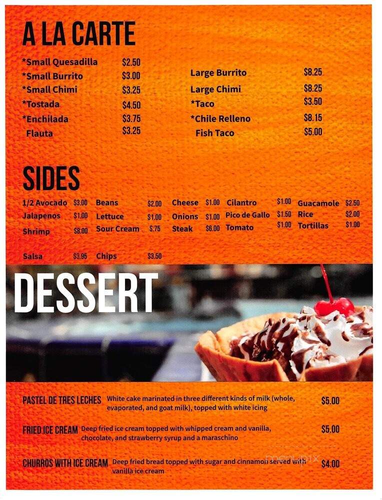 La Fuente - Milwaukee, WI menu_pic