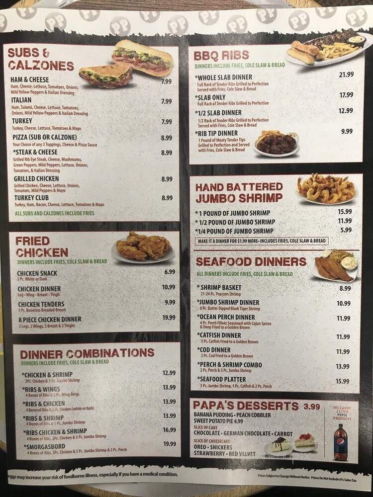Papa's Pizza - Farmington Hills, MI menu_pic