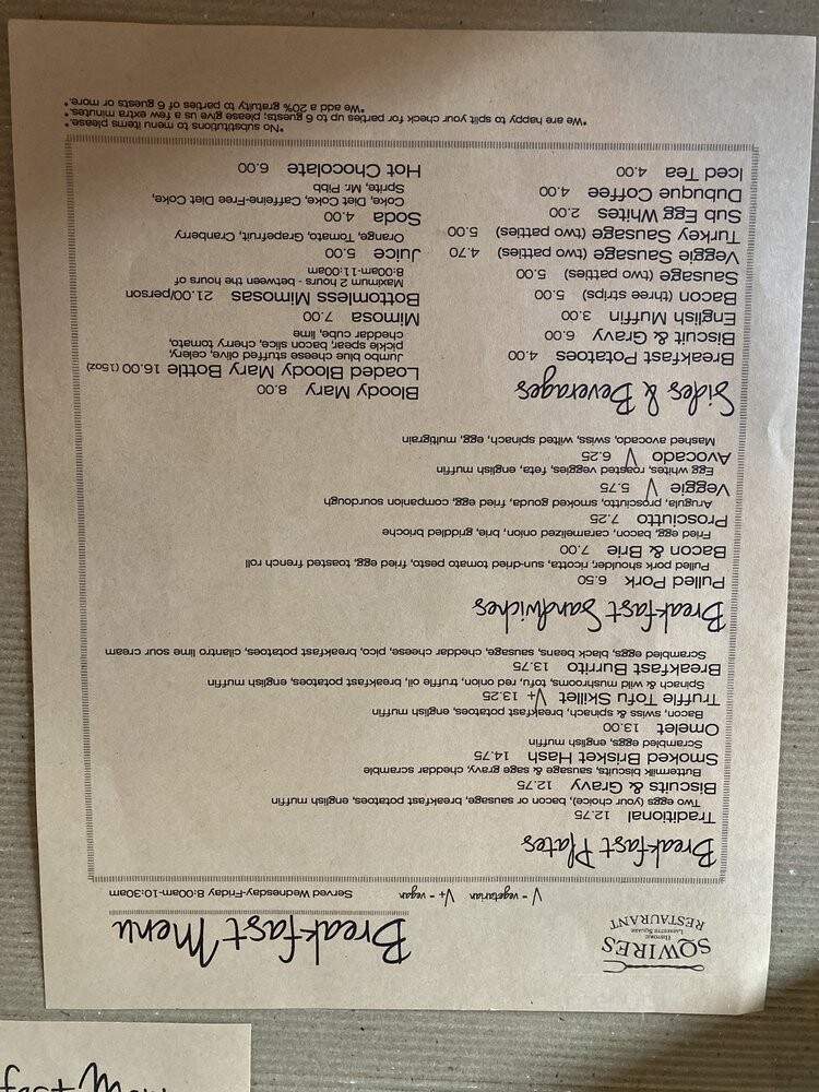 Squires - Saint Louis, MO menu_pic