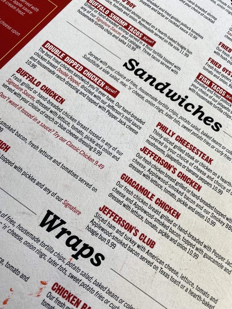 Jefferson's Hoover - Hoover, AL menu_pic