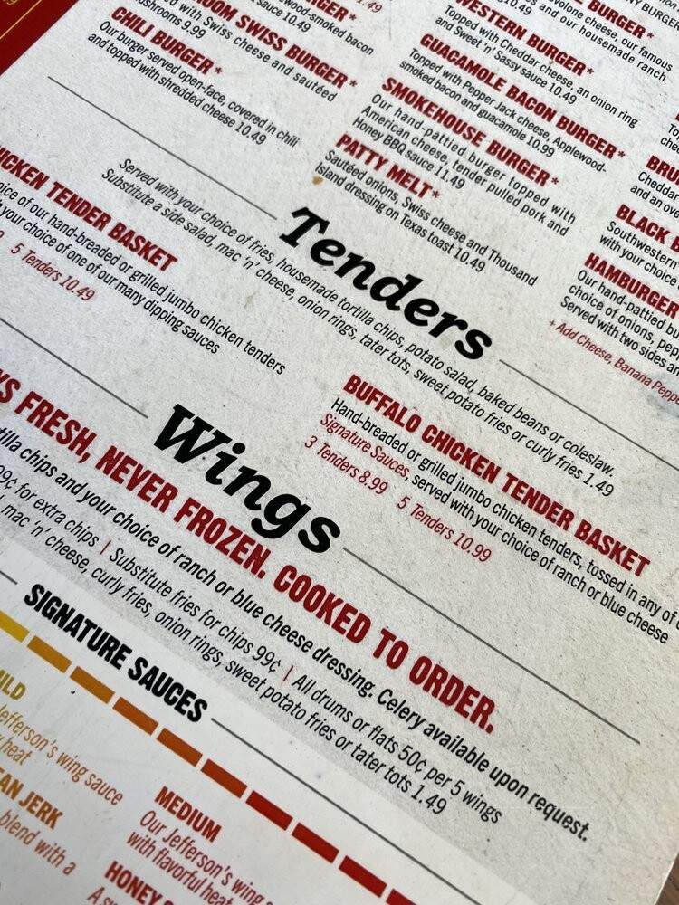 Jefferson's Hoover - Hoover, AL menu_pic