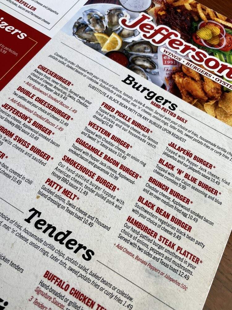 Jefferson's Hoover - Hoover, AL menu_pic