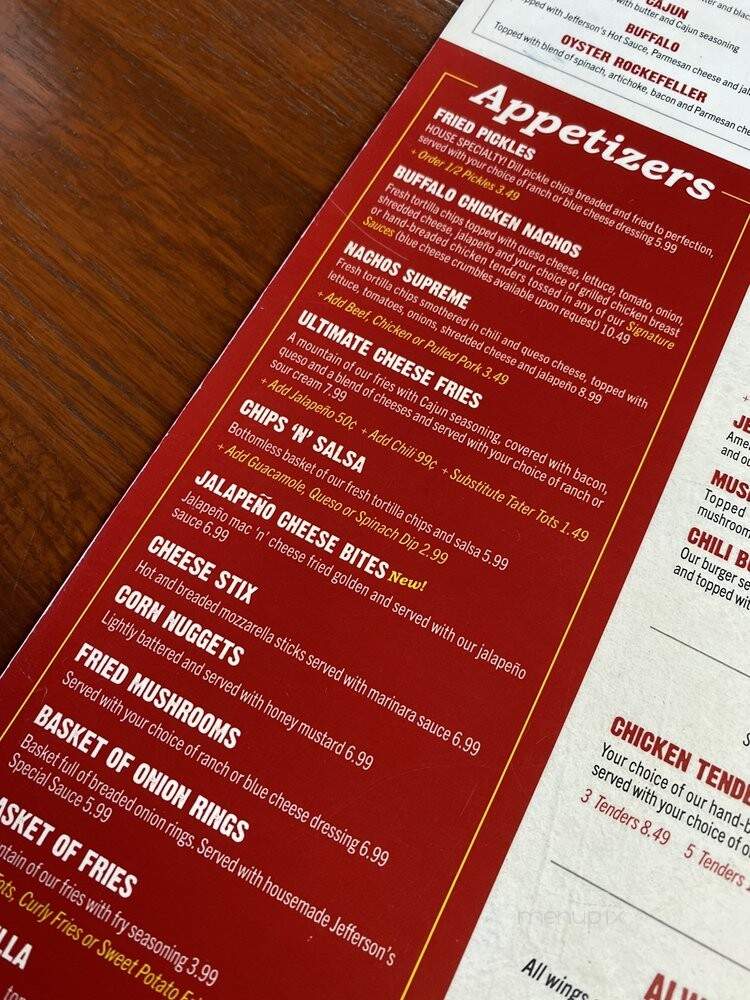 Jefferson's Hoover - Hoover, AL menu_pic