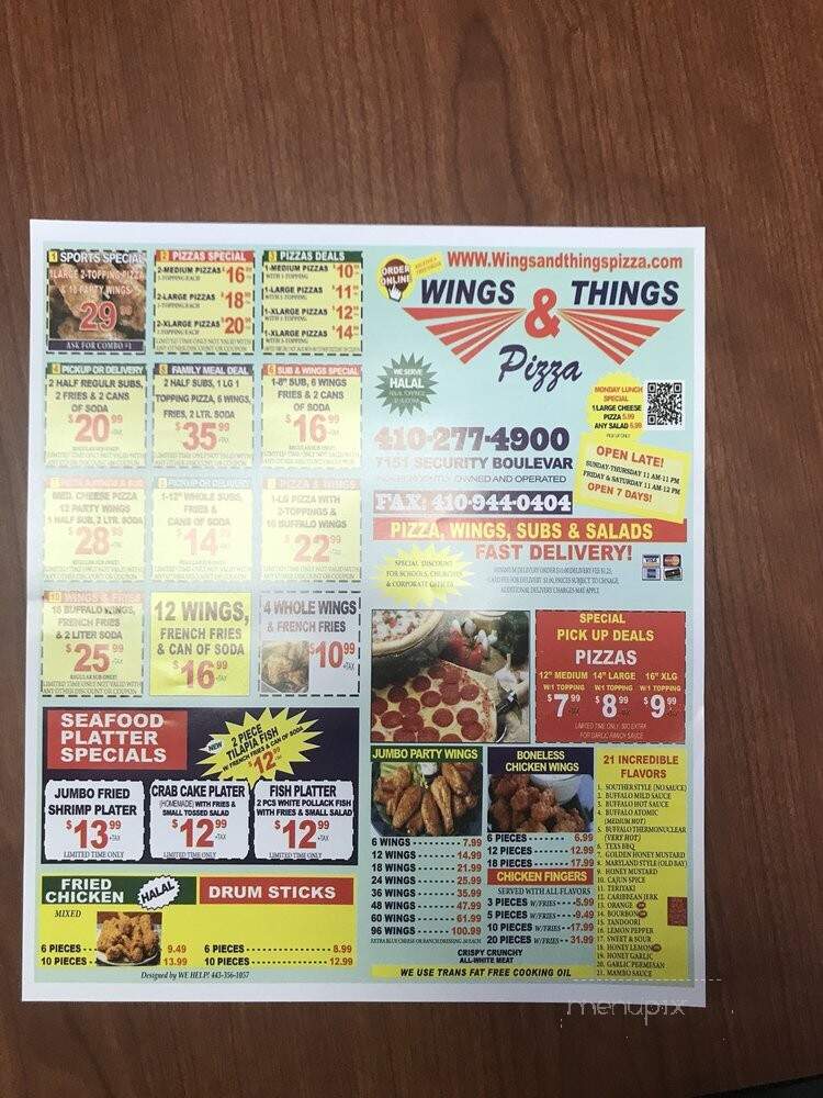 Wings Things Pizza - Woodlawn, MD