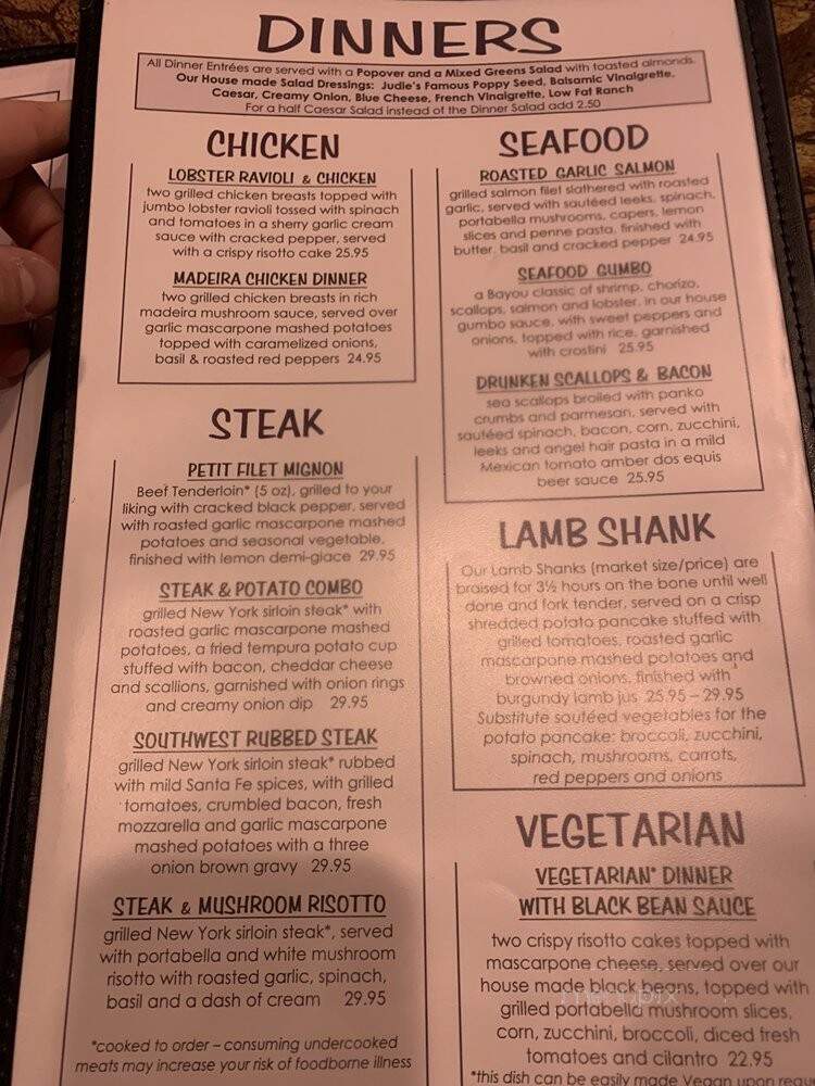 Judie's - Amherst, MA menu_pic