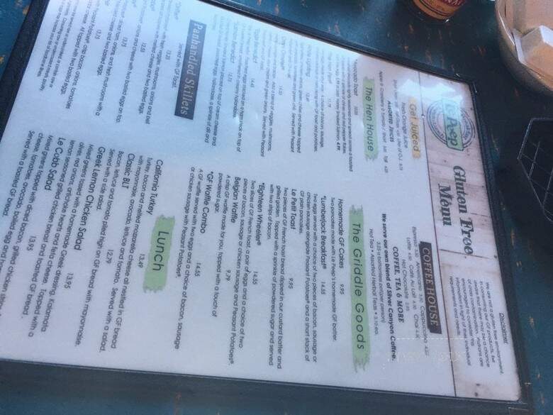 Le Peep - Longmont, CO menu_pic