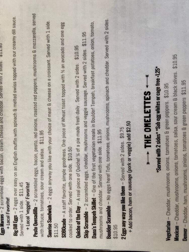 Walnut Cafe - Boulder, CO menu_pic