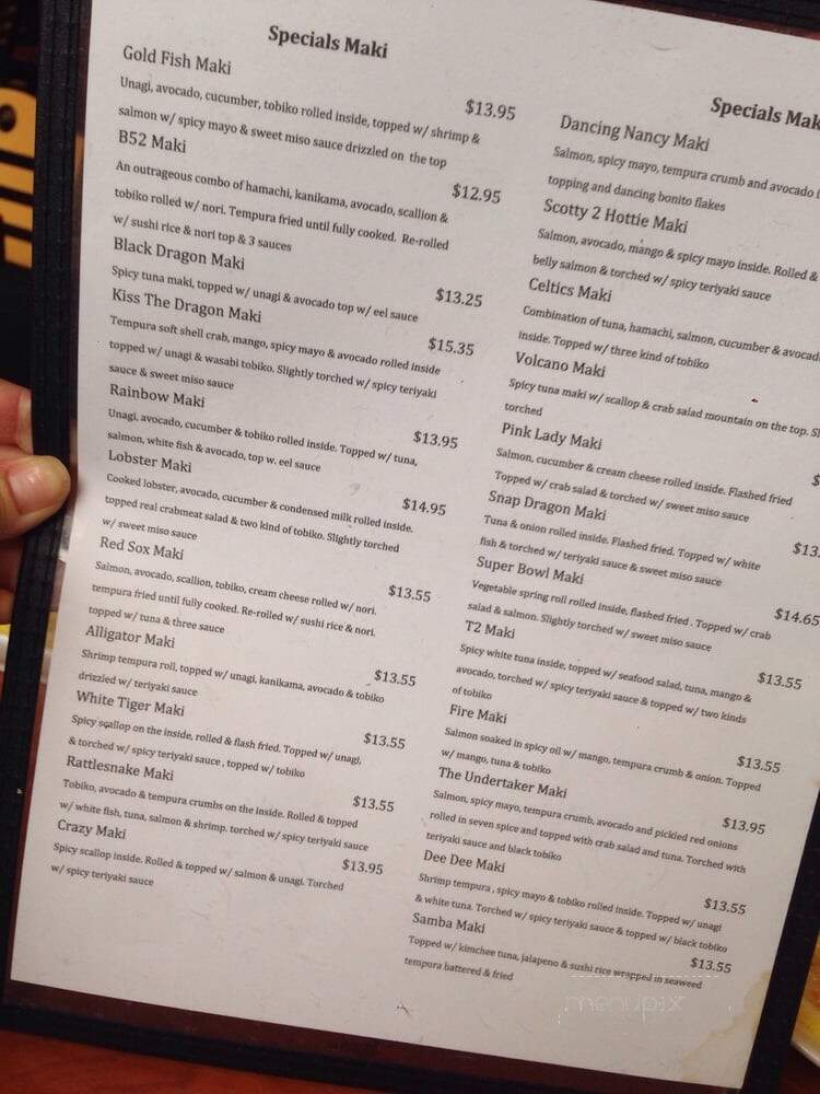 Asiana House - Burlington, VT menu_pic