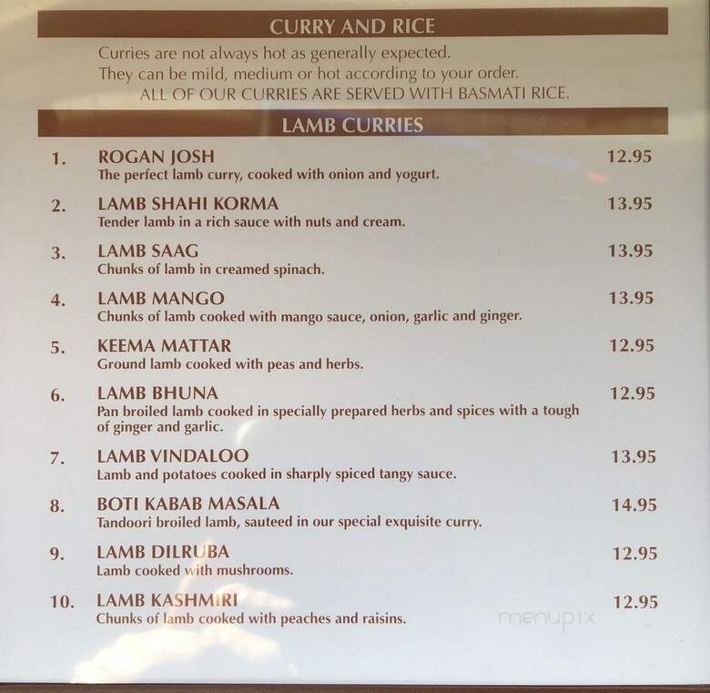 India House Restaurant - Burlington, VT menu_pic