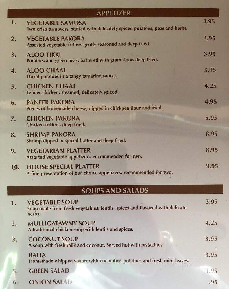 India House Restaurant - Burlington, VT menu_pic