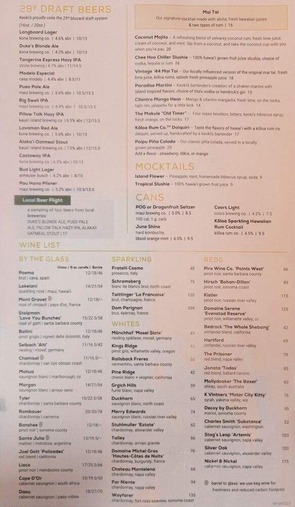 Keoki's Paradise - Koloa, HI menu_pic