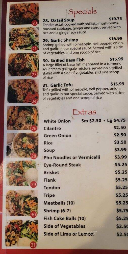 Pho Bistro - Waipahu, HI menu_pic