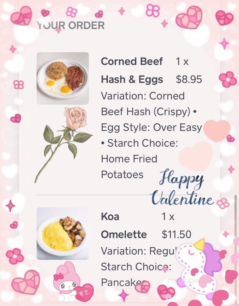 Koa Pancake House - Wahiawa, HI menu_pic