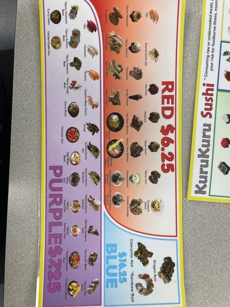 Kuru Kuru Sushi - Aiea, HI menu_pic