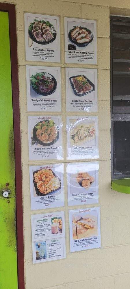 Uncle Bobo's Smoked BBQ - Kaaawa, HI menu_pic