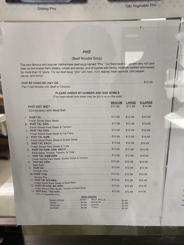Huong Lan Restaurant - Honolulu, HI menu_pic