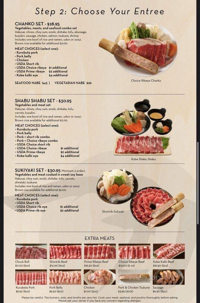 Ichiriki Japanese Nabe Restaurant - Honolulu, HI menu_pic