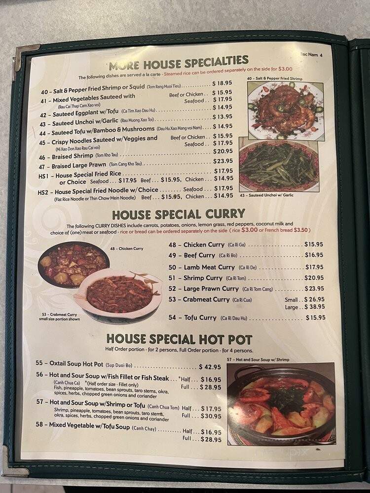 Bac Nam - Honolulu, HI menu_pic