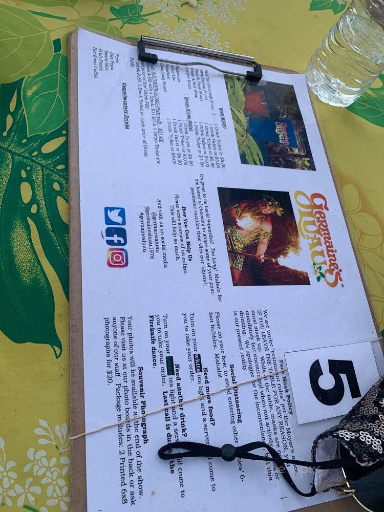 Germaine's Luau - Honolulu, HI menu_pic