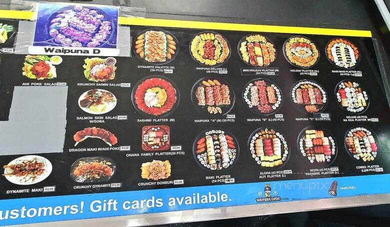 Waipuna Sushi - Honolulu, HI menu_pic