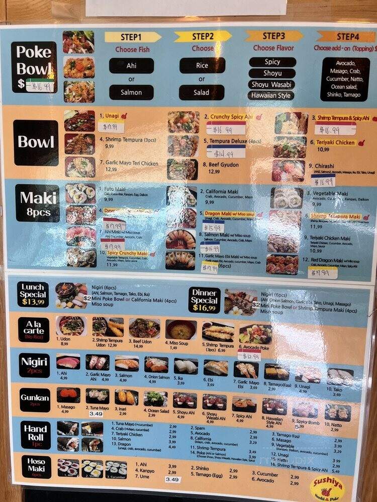 Sushiya - Honolulu, HI menu_pic