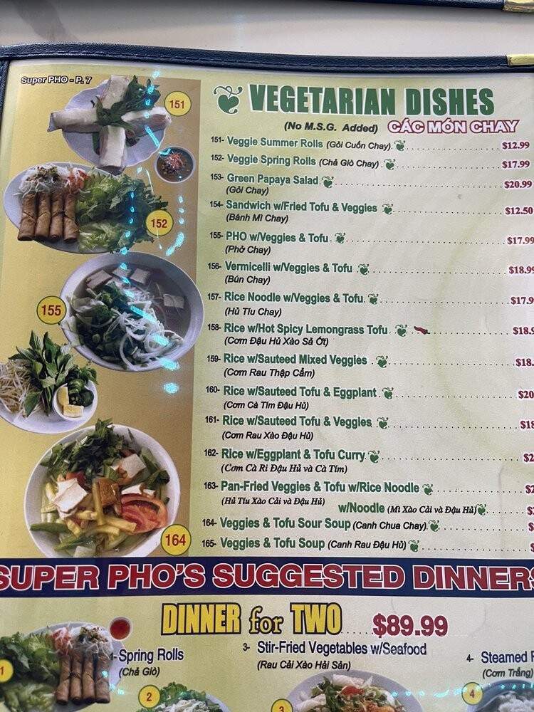 Super Pho - Honolulu, HI menu_pic