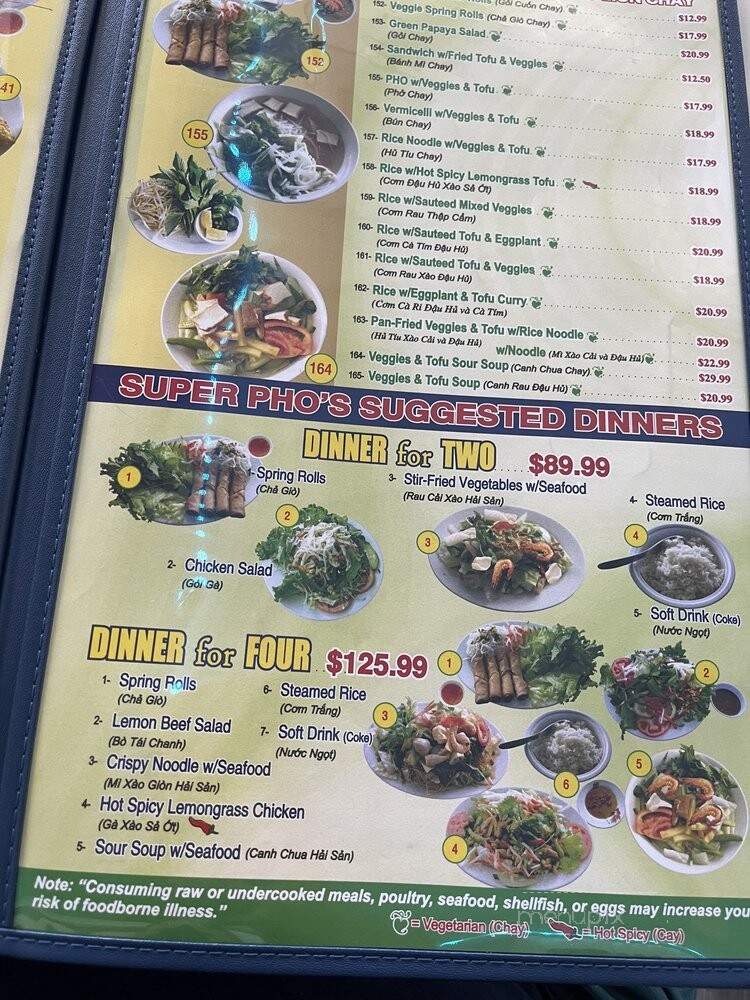 Super Pho - Honolulu, HI menu_pic