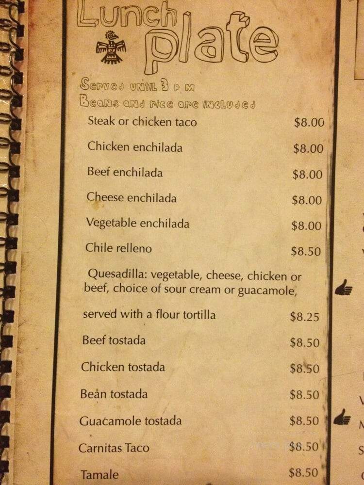 Azteca Mexican - Honolulu, HI menu_pic