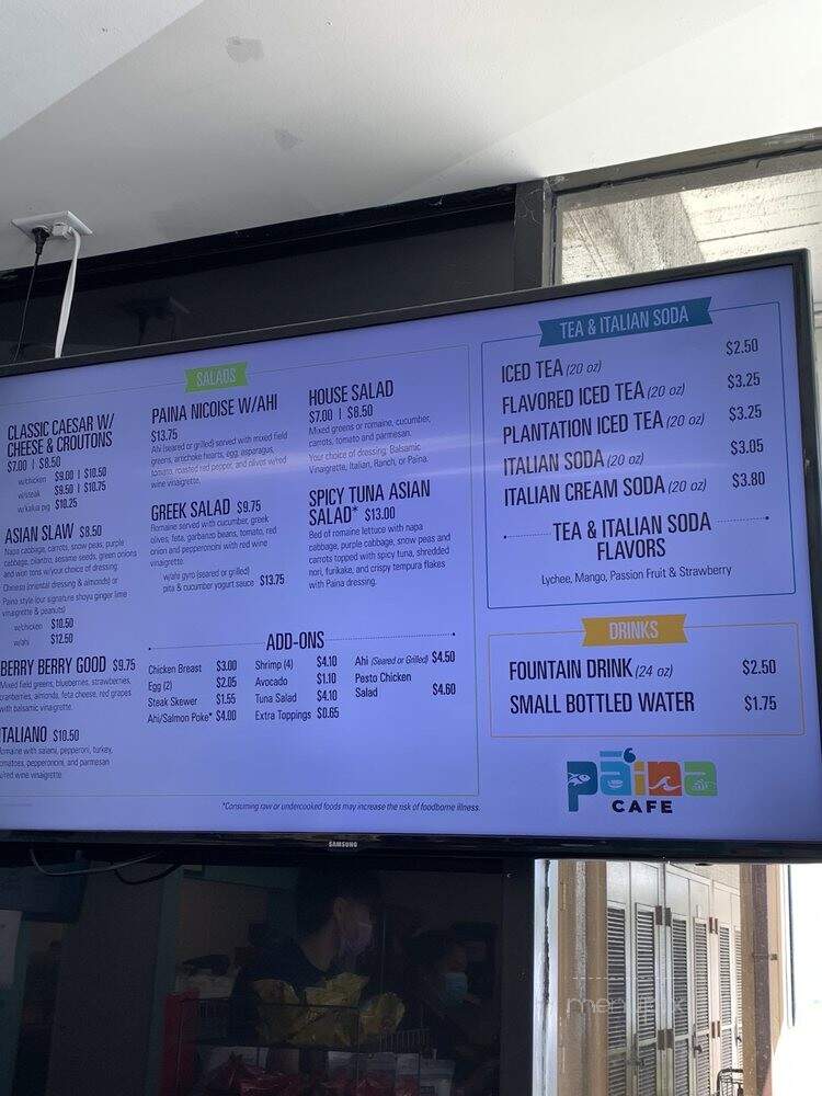 Koko Marina Paradise - Honolulu, HI menu_pic
