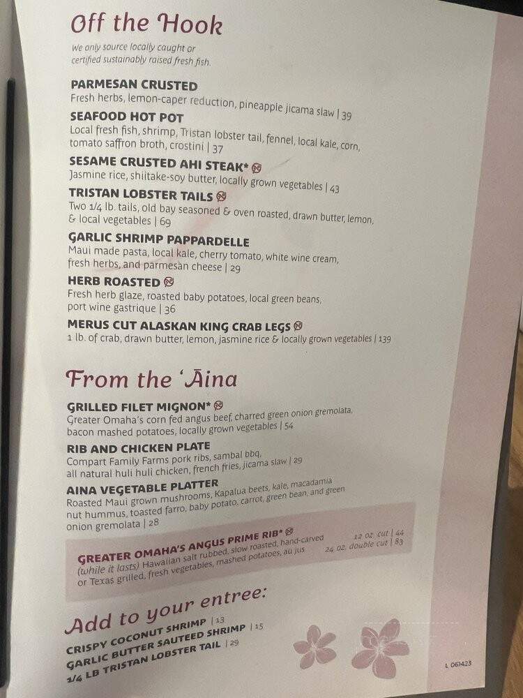Leilani's On The Beach - Lahaina, HI menu_pic