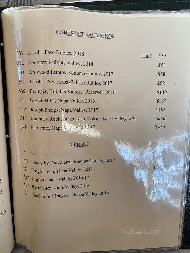 Gerard's Restaurant - Lahaina, HI menu_pic