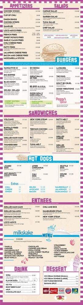Peggy Sue's - Kihei, HI menu_pic