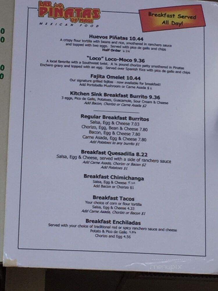 Las Pinatas Of Maui - Kahului, HI menu_pic