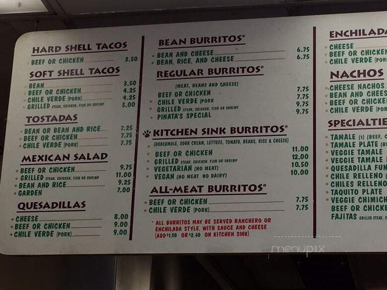 Las Pinatas Of Maui - Kahului, HI menu_pic