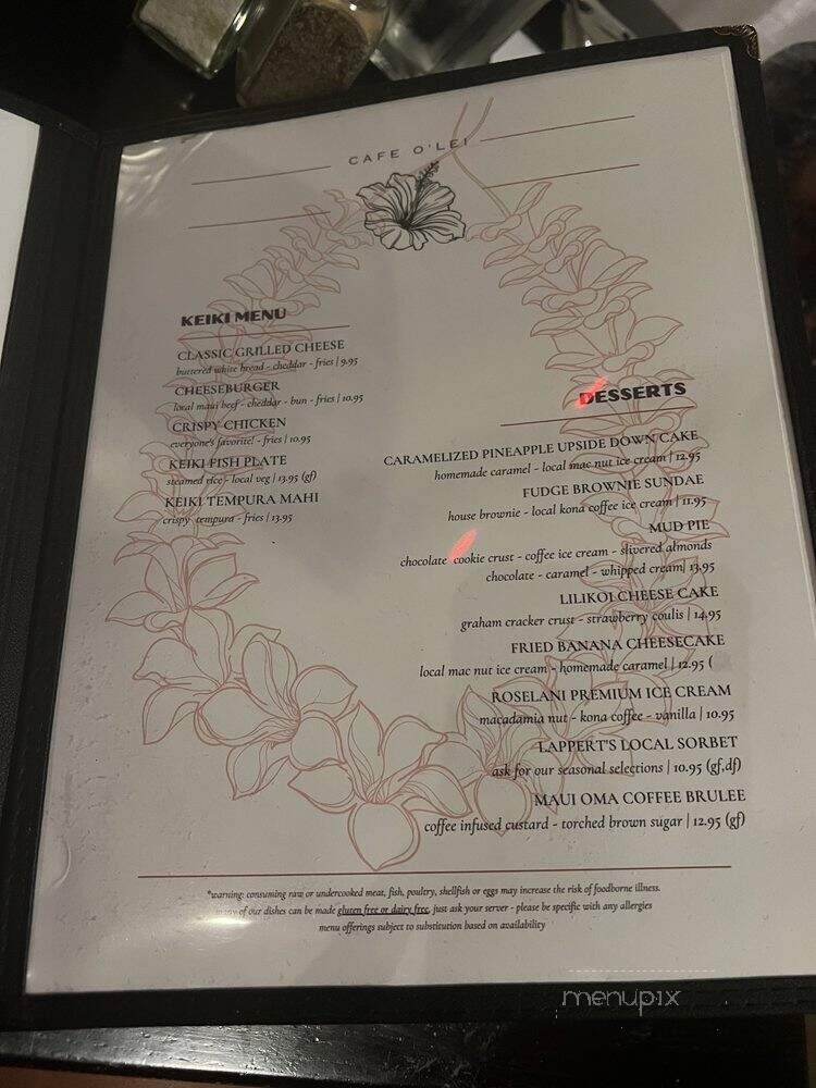 Cafe O'Lei Kihei - Kihei, HI menu_pic